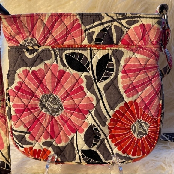 Vera Bradley Small Crossbody Shoulder Bag Cherry Blossom Fabric Pink Red White - Picture 2 of 7